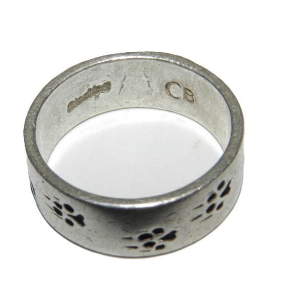 Vintage CB 925 Sterling Silver Ring With Bear Paw Design Size 7 - Picture 3 of 7